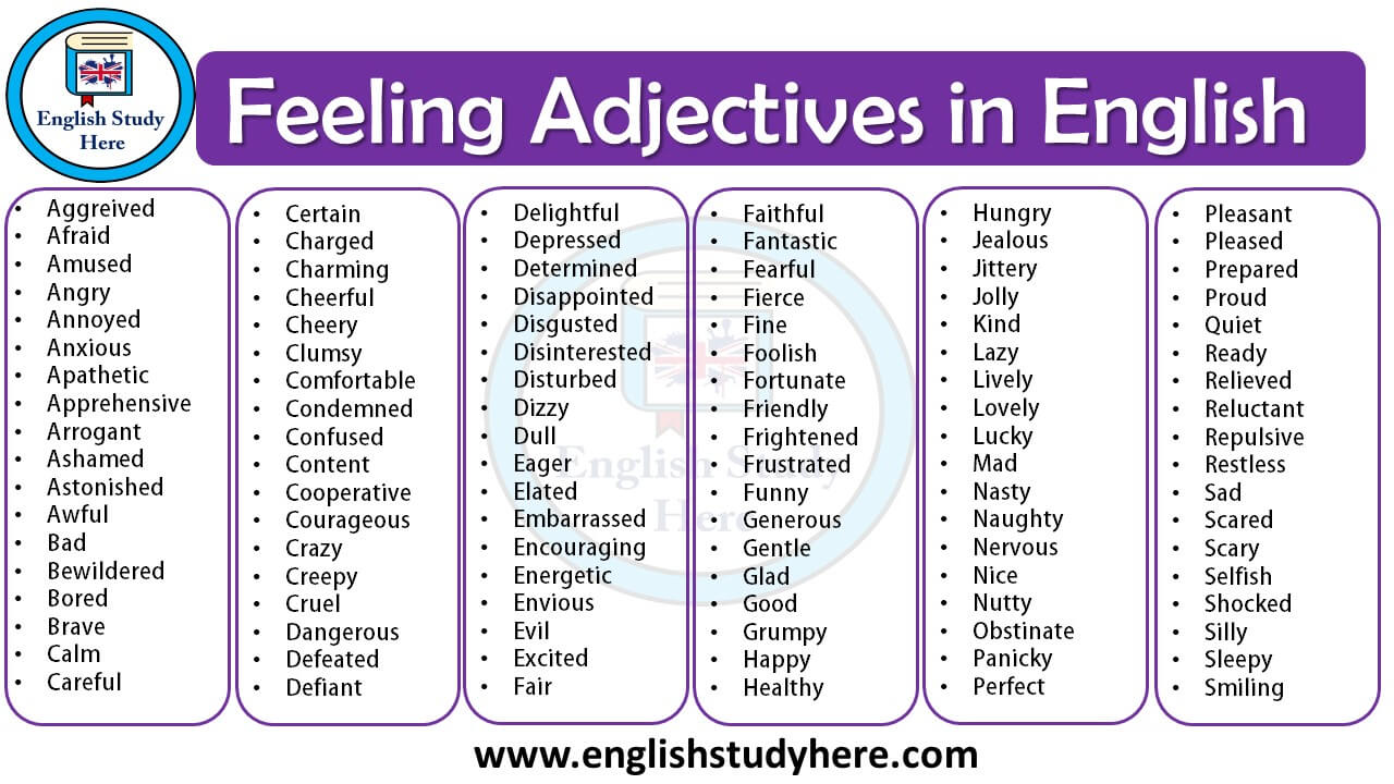 feeling-adjectives-in-english-english-study-here