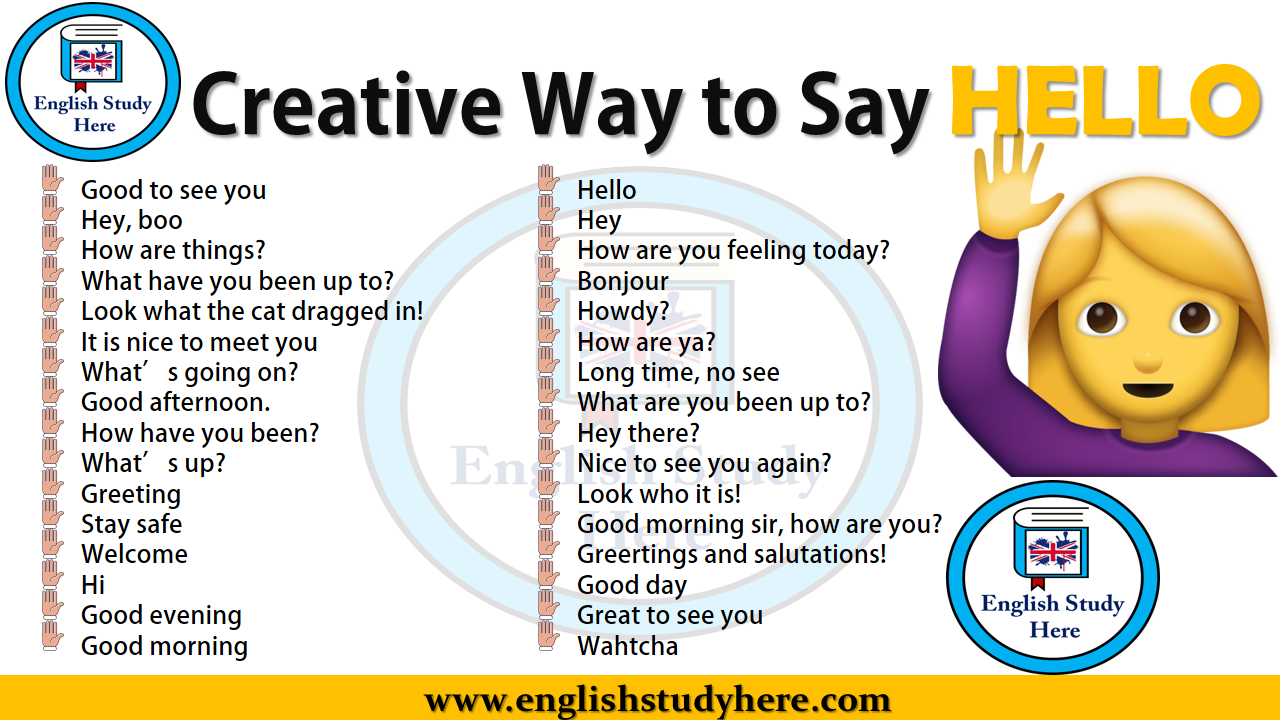 Creative Ways To Say HELLO - English Study Here