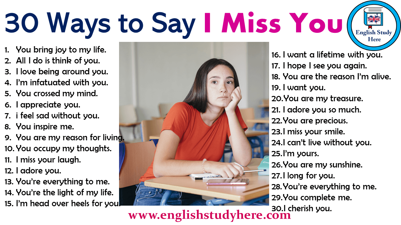 Ways to say i miss you without saying it