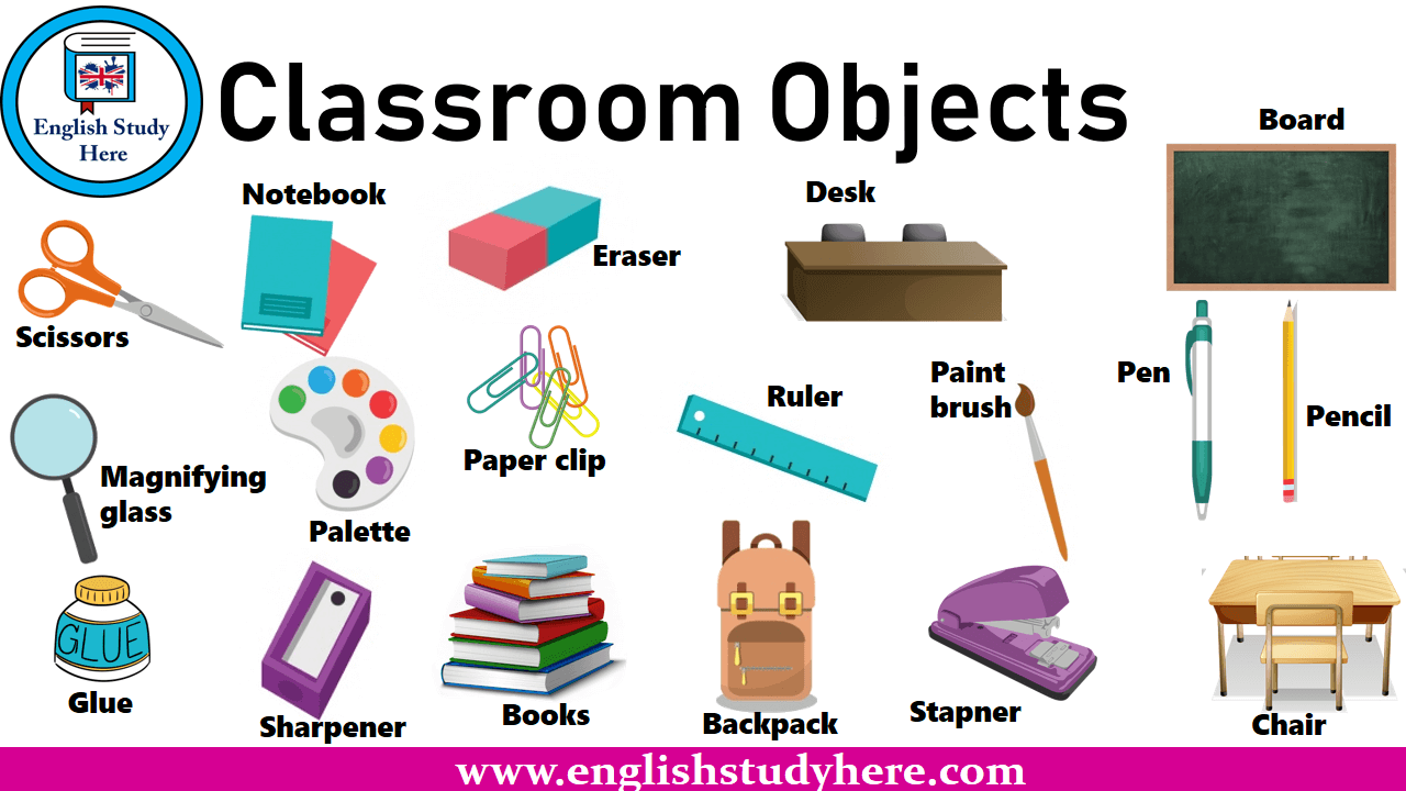 classroom-objects-english-study-here