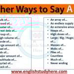 Other Ways to Say A LOT in English