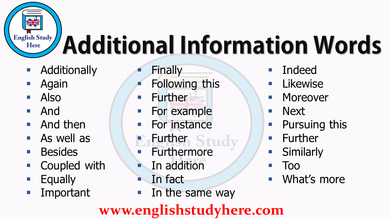 Additional Information Words