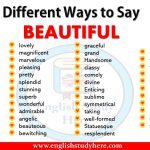 Different Ways to Say BEAUTIFUL