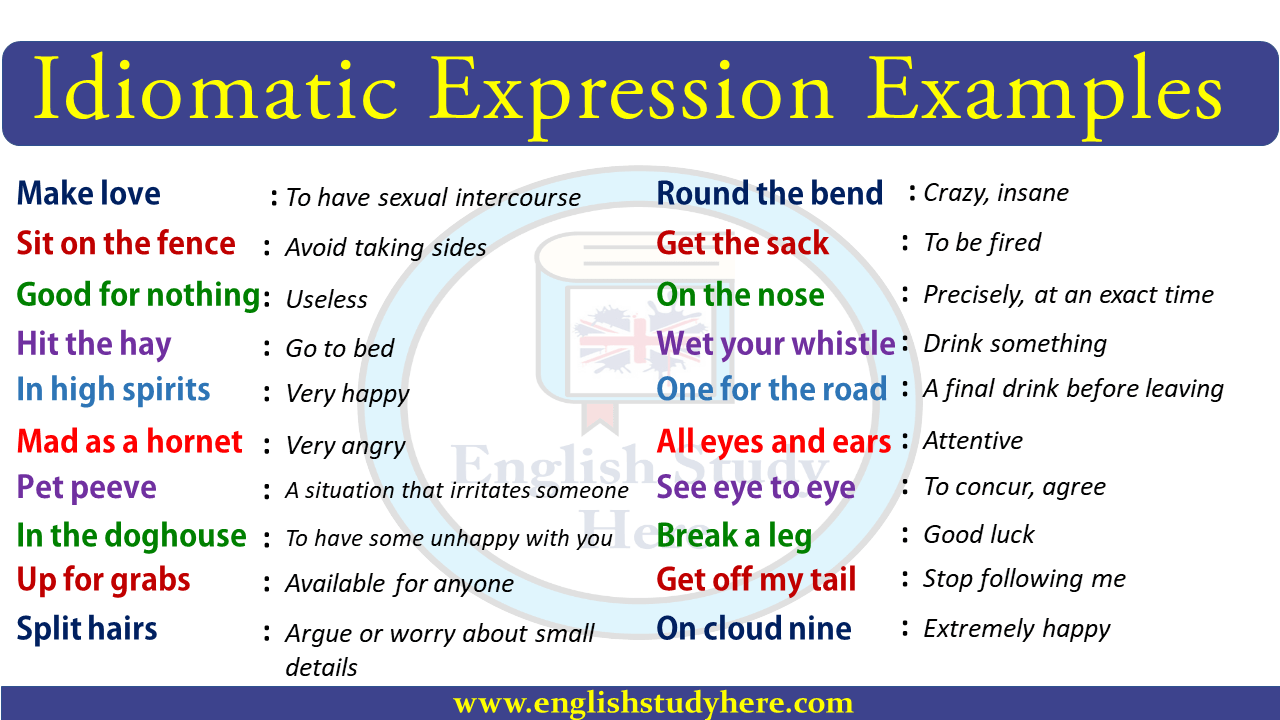 Idiomatic Expression Examples