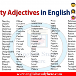 Personality Adjectives in English