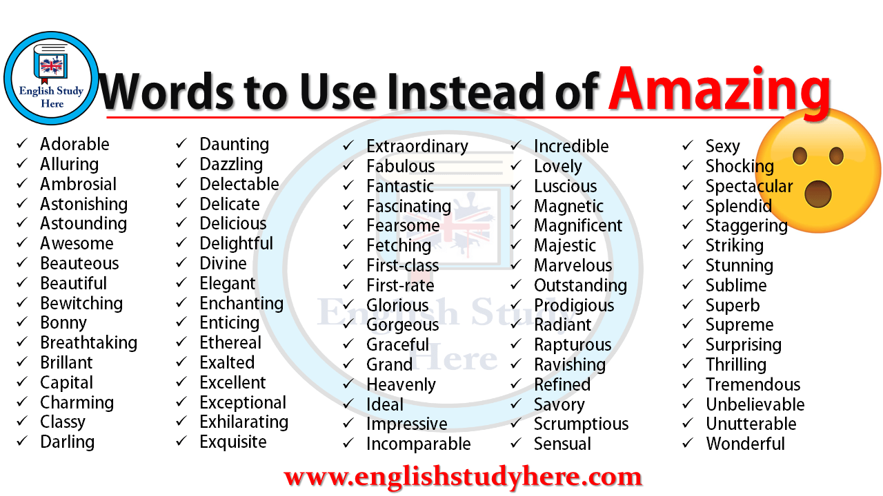 Words to Use Instead of Amazing