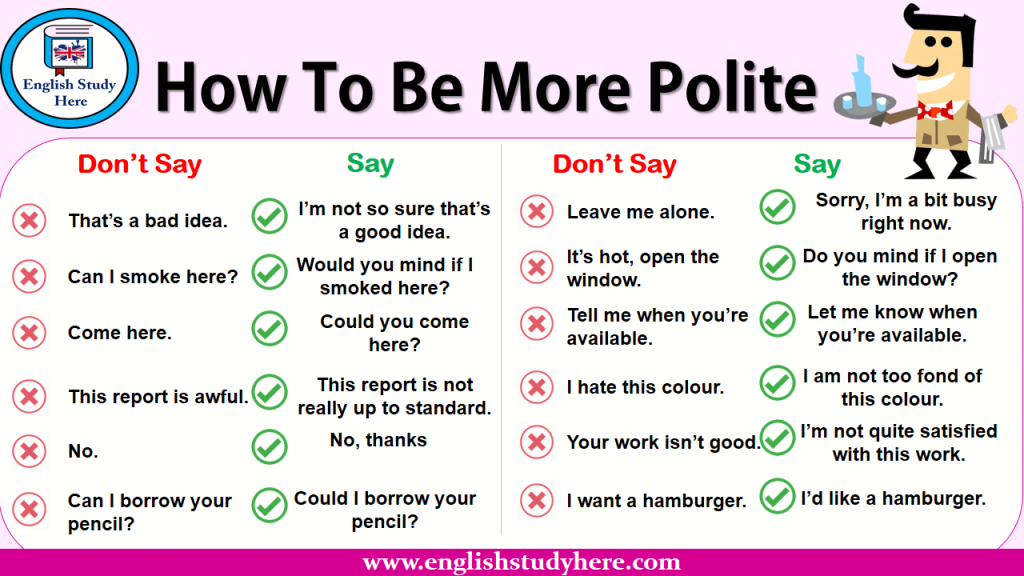 How To Be More Polite In English English Study Here