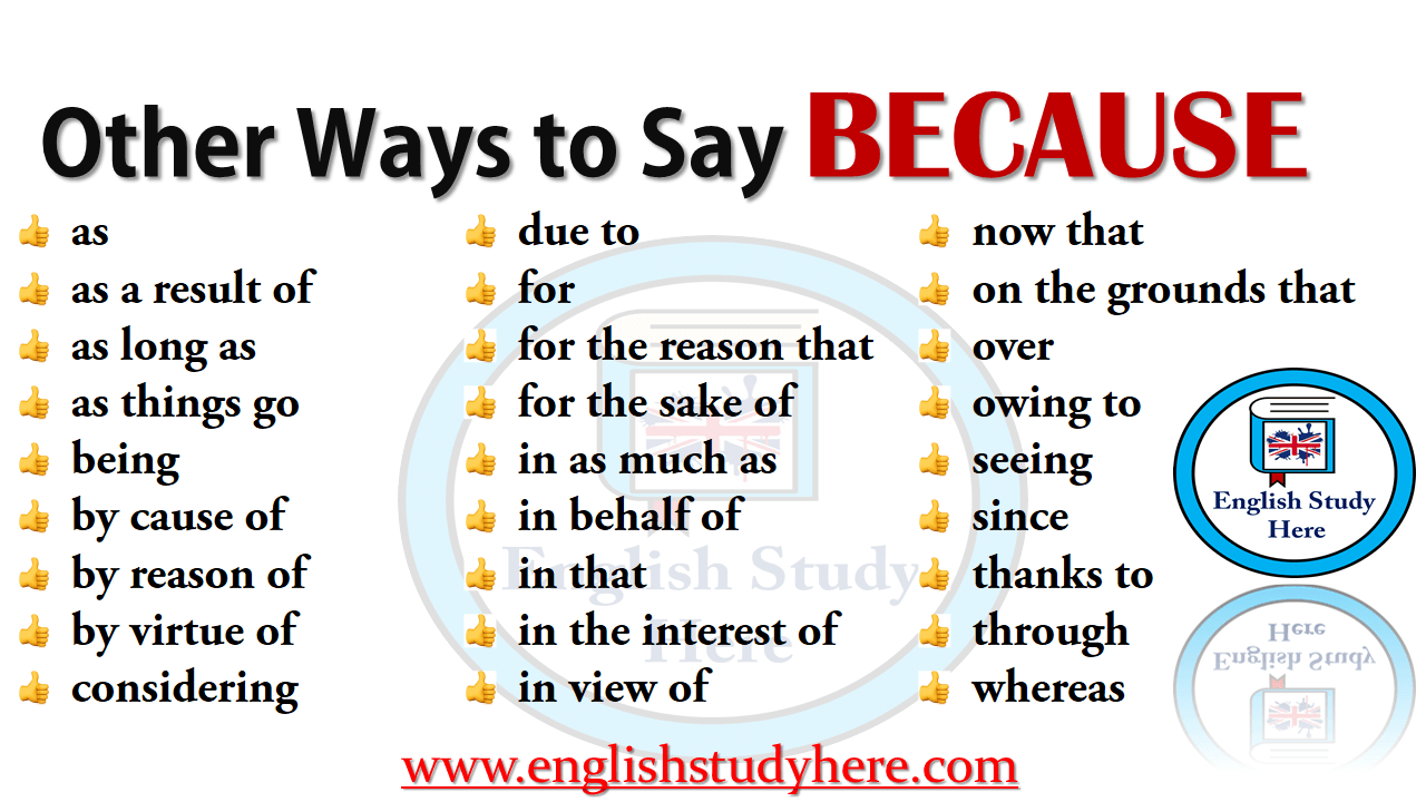 Other Ways to Say BECAUSE