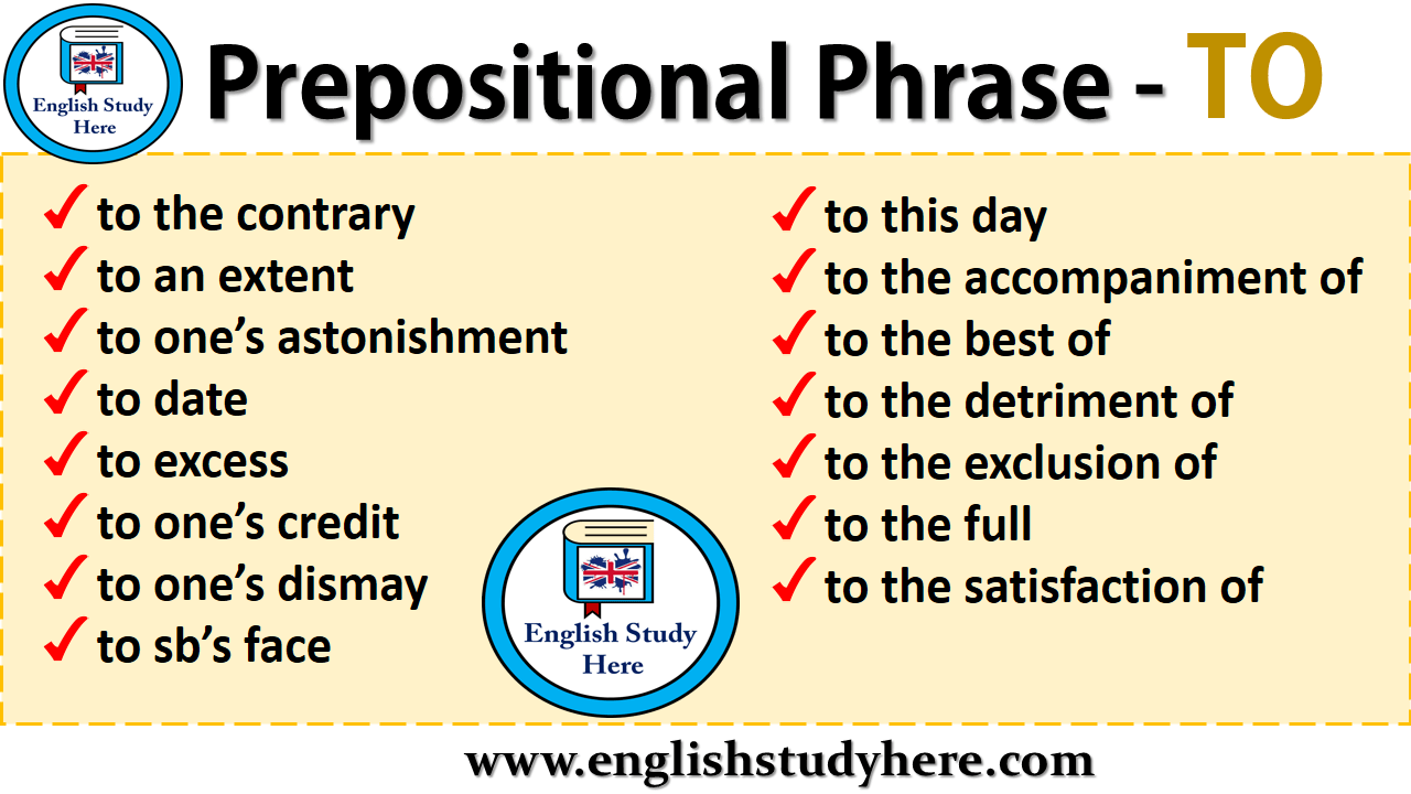 Prepositional Phrases - TO
