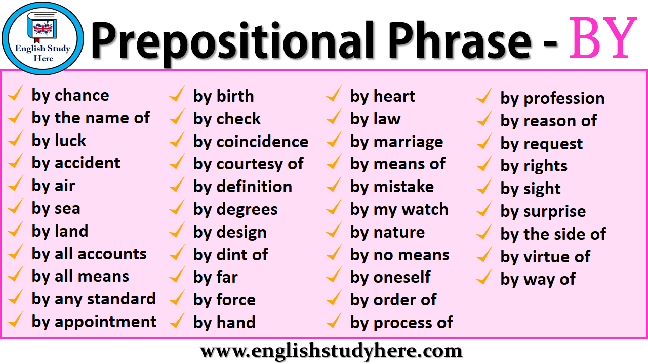 Prepositional Phrases - BY