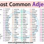 150 Most Common Adjectives