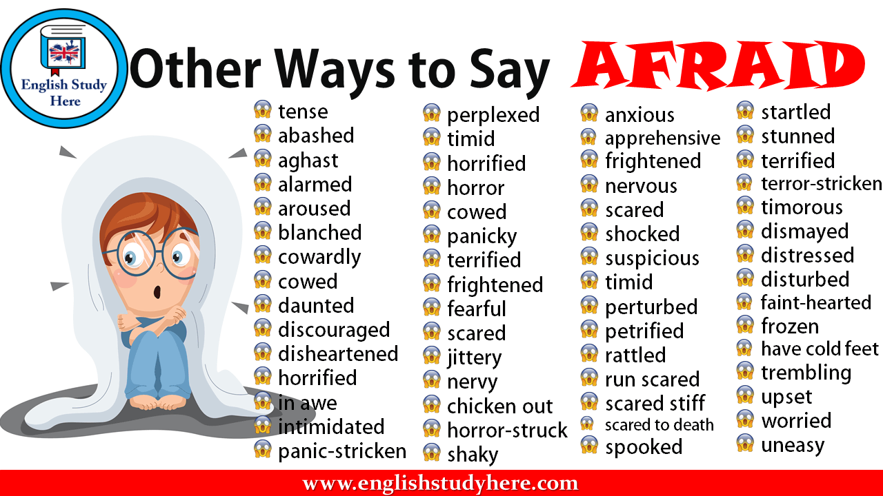 Other Ways to Say AFRAID