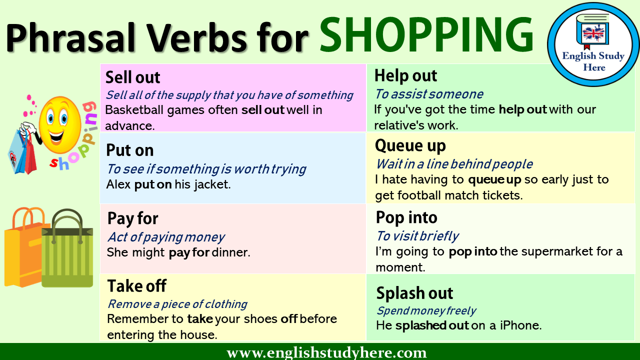 Phrasal Verbs for SHOPPING
