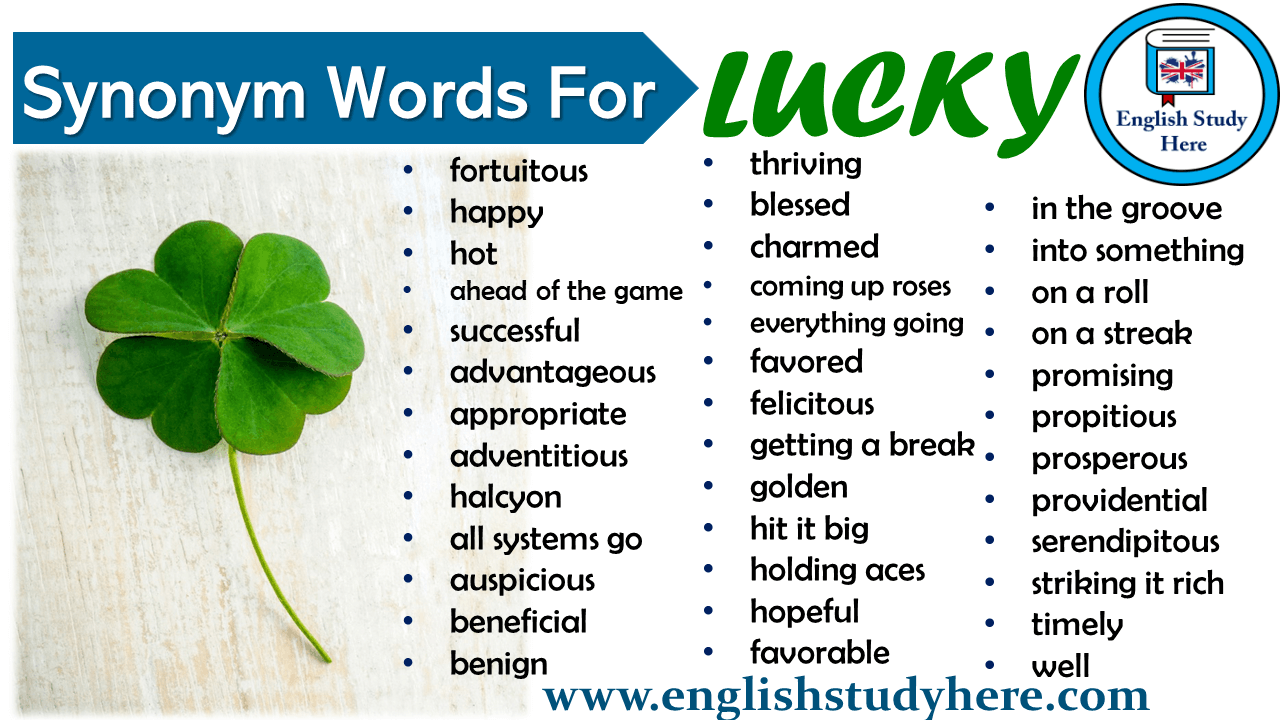 Synonym Words For LUCKY