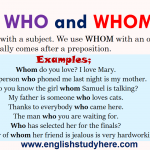 Using WHO and WHOM in English