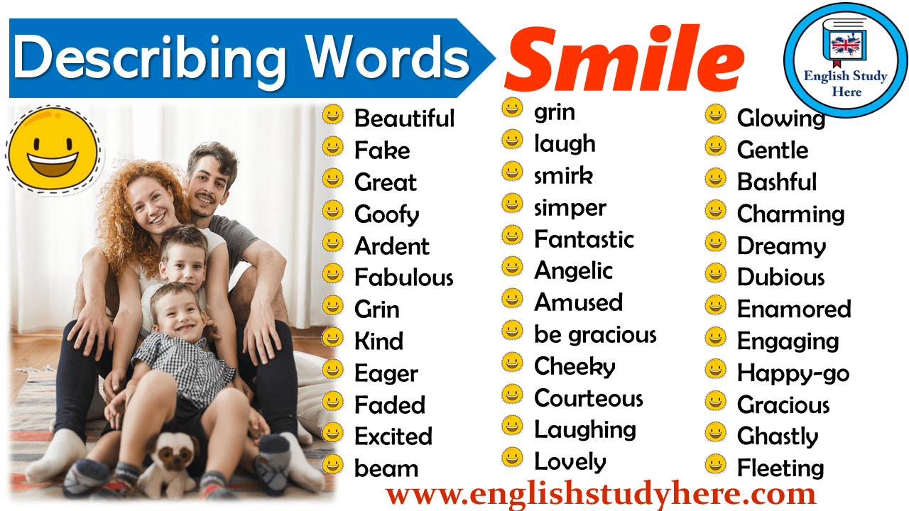 describing words for smile in english