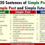 20 Sentences of Simple Present, Simple Past and Simple Future Tense