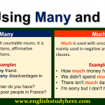 Using Many and Much in English