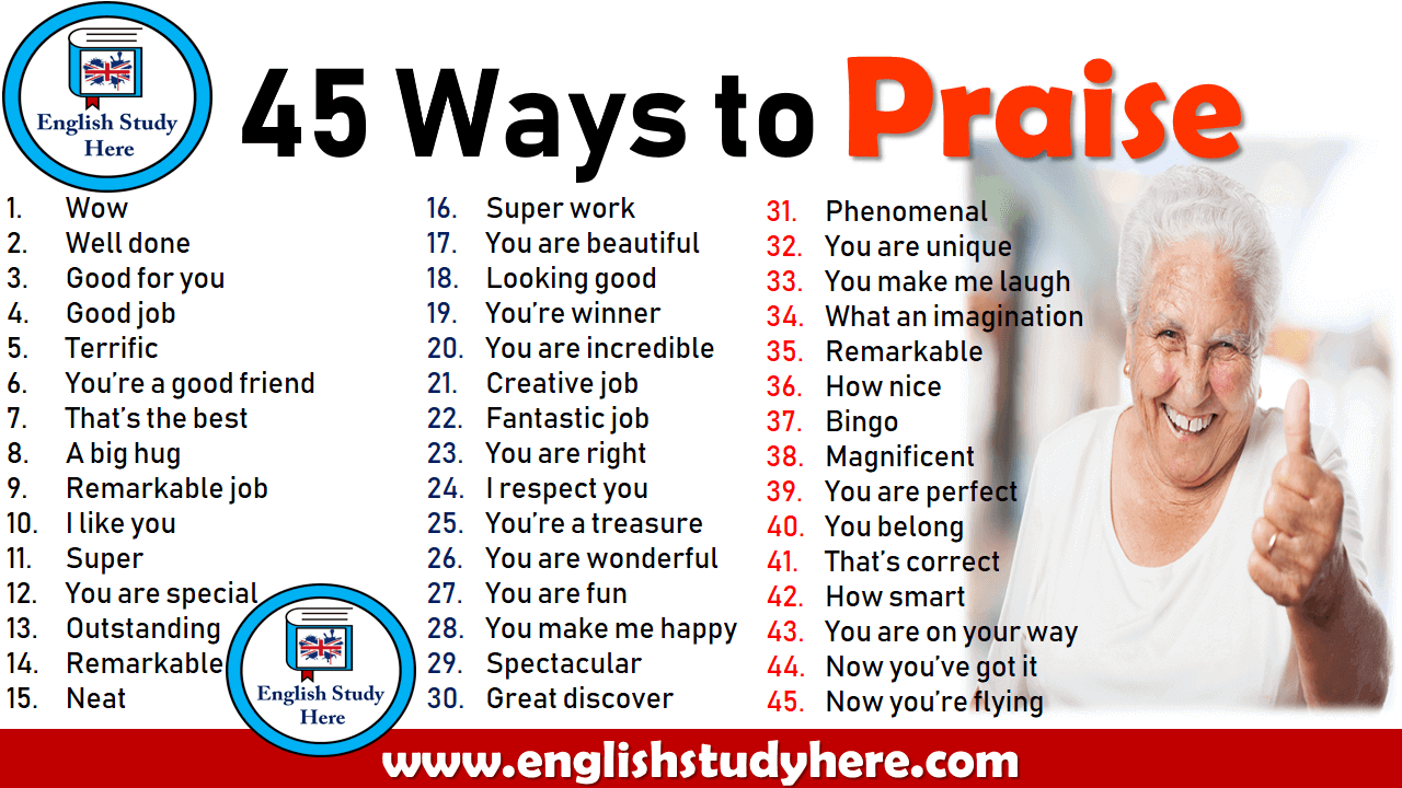 45 Ways to Praise in English