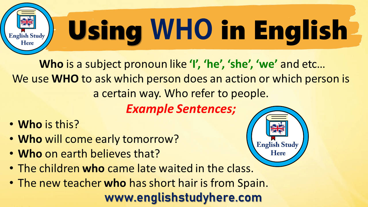 Using WHO in English