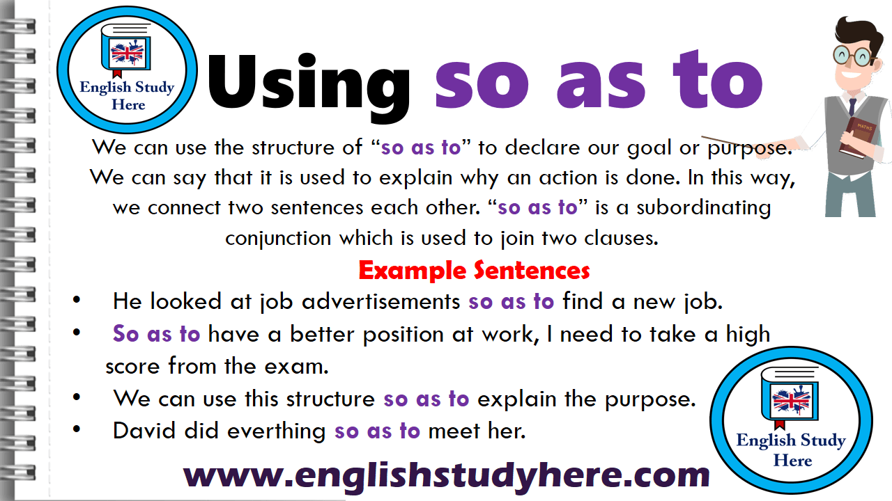 Using 'so as to' in English