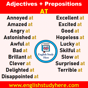 adjectives prepositions