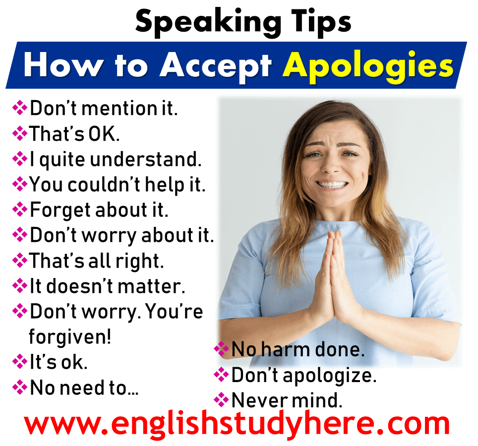 Speaking Tips - How to Accept Apologies