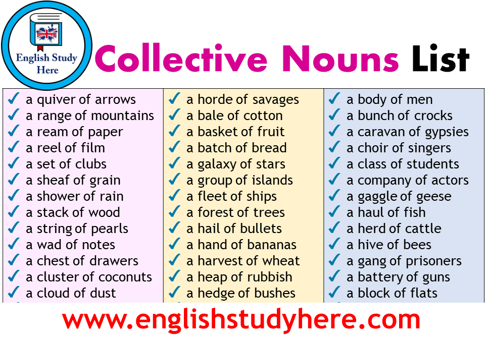 Detailed Collective Nouns List in English