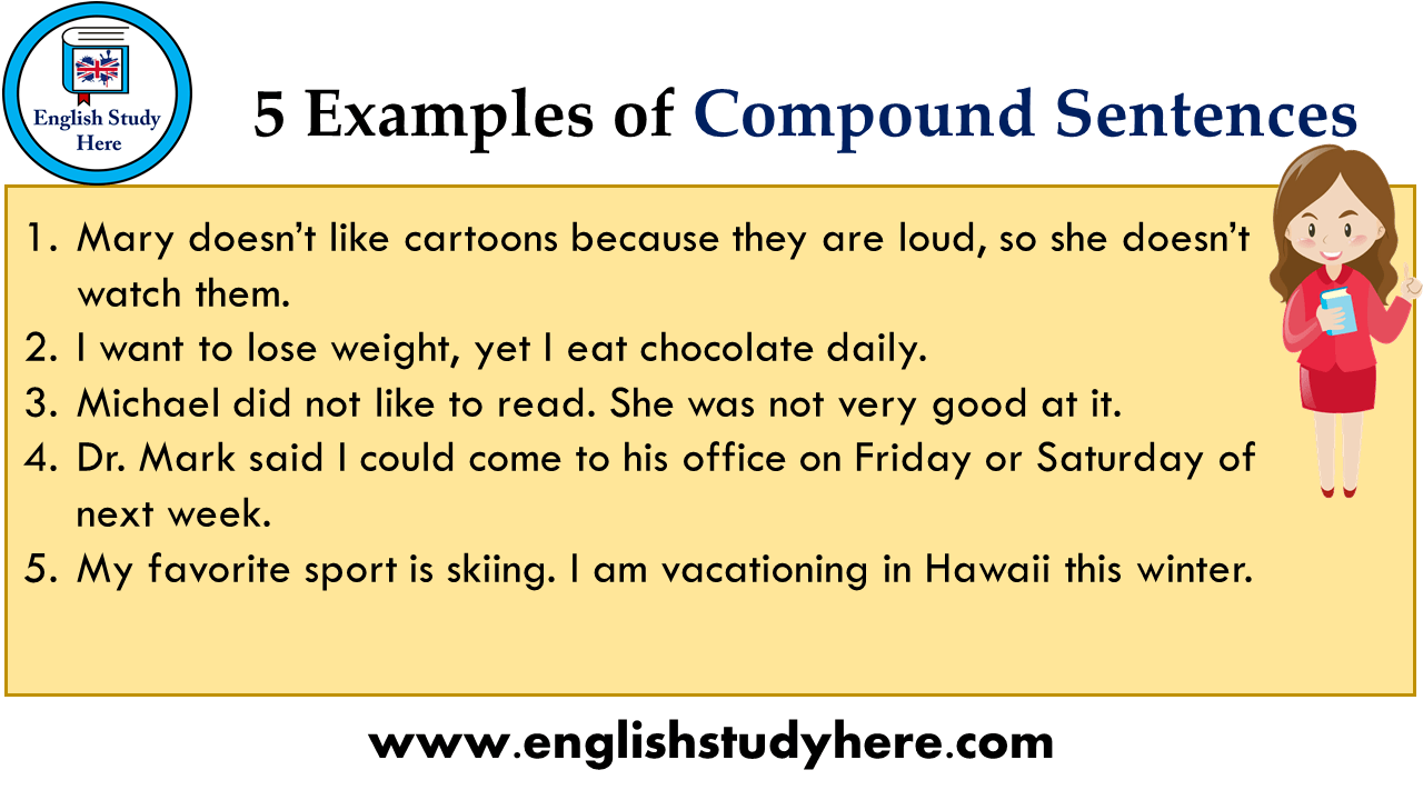 18 Examples of Compound Sentences - English Study Here