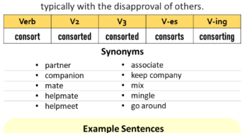 Consort Past And Past Participle Form V1 V2 V3 V4 V5 Form of Consort 