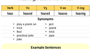 Hoax Past And Past Participle Form V1 V2 V3 V4 V5 Form of Hoax