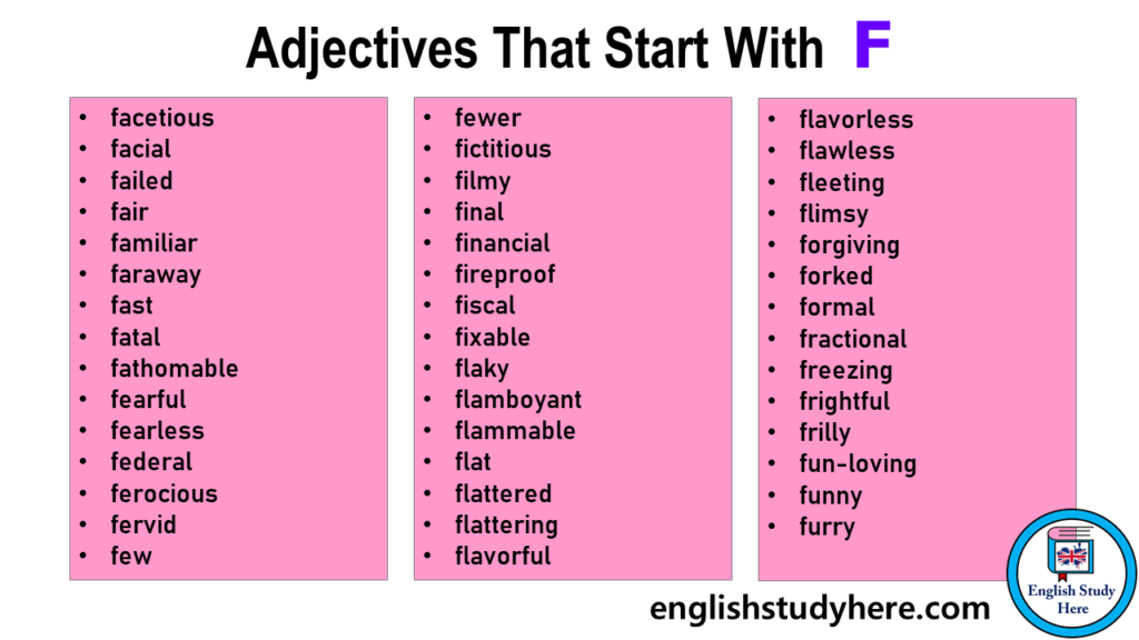 adjectives-that-start-with-f-english-study-here