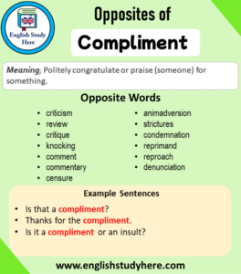 Opposite of Compliment, Antonym of Compliment, 13 Opposite Words For ...