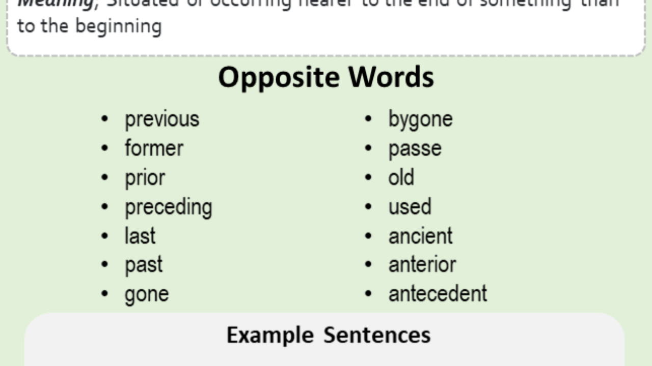 Opposite Of Latter Antonym Of Latter 14 Opposite Words For Latter English Study Here