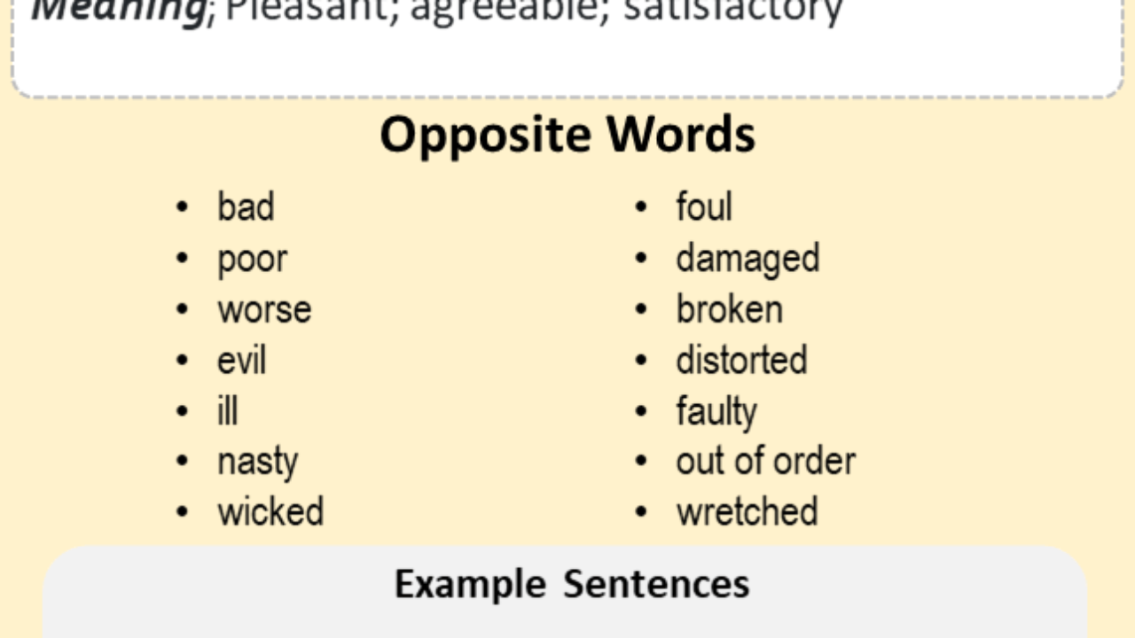 Opposite of Nice, Antonym of Nice, 28 Opposite Words For Nice - English  Study Here