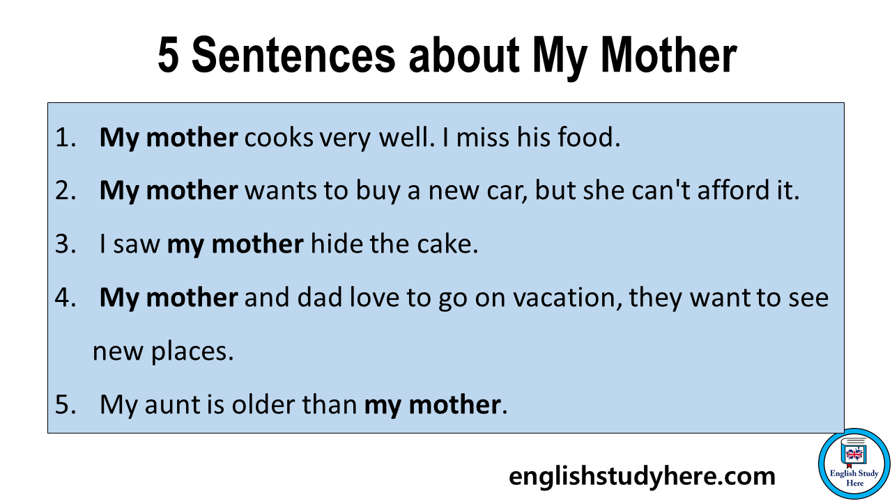 5 sentences about mother