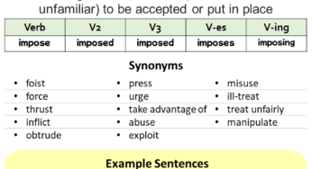 Impose Past And Past Participle Form V1 V2 V3 V4 V5 Form of Impose